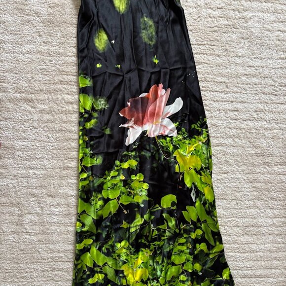 RODARTE - Floral-Appliquéd Silk Maxi Slip Dress - Picture 5 of 8